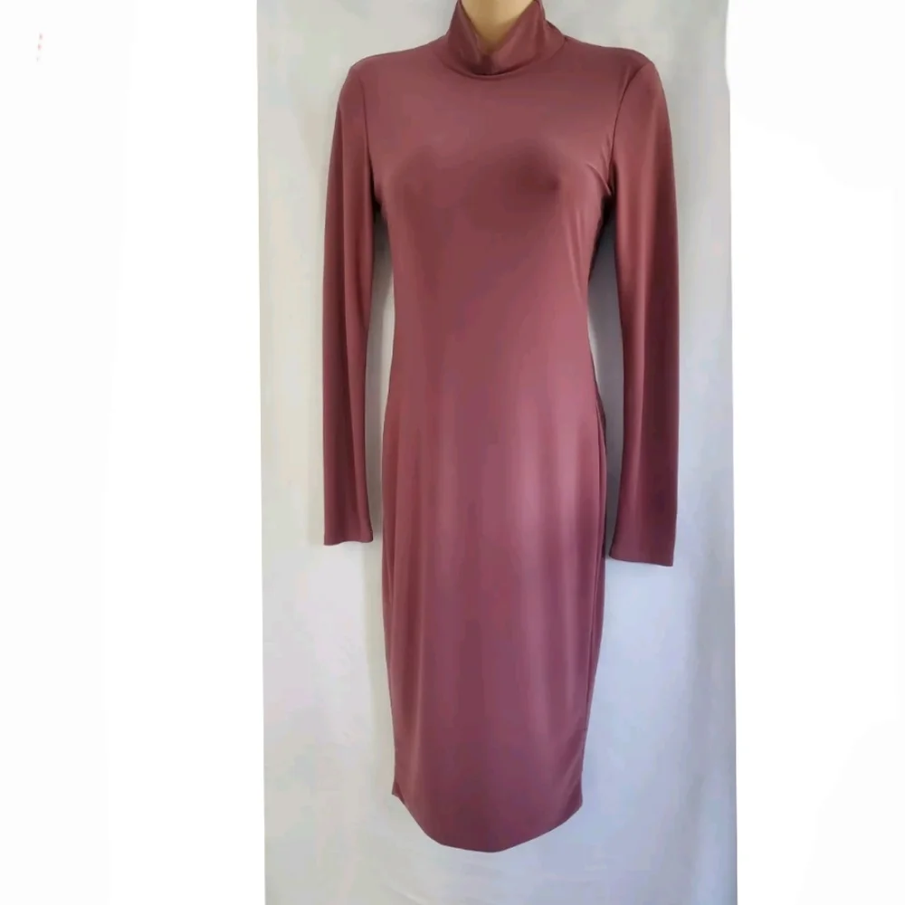 Women Fashion Nova Love Your FN Body Red Brown Stretch Long Sleeve Fully Size M - Picture 3 of 11